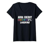 Donna 6 7 Aura Energy at 67 Aura Loading Aura Level 67% Six Seven Maglietta con Collo a V