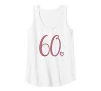 Donna 60 Compleanno, per Donna, sessanta Numeri Carini 60 Canotta