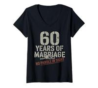 Donna 60 Years Of Marriage - 60 years anniversary of marriage Maglietta con Collo a V