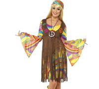 Donna 60s 1960s 60's Groovy Donna Hippy Costume Hippie Da Smiffys