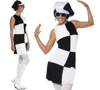 Donna 60s 1960s Festa Ragazza Costume Donna 60's Completo Da Smiffys