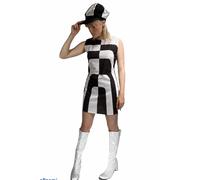 Donna 60S Festa Go Bambina Costume Donna Hippy Cambio Mod Cappello