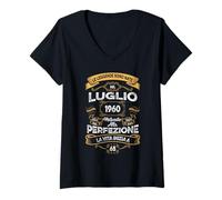 Donna 65 Anni Compleanno Luglio 1960 Uomo Donna Luglio 1960 Maglietta con Collo a V