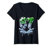 Donna 67 Maglietta da Calcio per Ragazzi - Kids 67 T Shirt, Calcio 67 Maglietta con Collo a V
