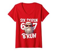 Donna 67 Six Seven Bruh Cool Christmas 6 7 Meme Men Women Kids Maglietta con Collo a V