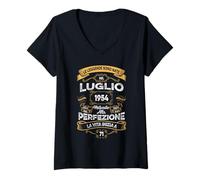 Donna 71 Anni Compleanno Luglio 1954 Uomo Donna Luglio 1954 Maglietta con Collo a V