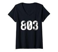 Donna 803 Codice Area Columbia Carolina del Sud Codice Area 803 Maglietta con Collo a V