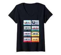 Donna 80s 90s Vintage Graphic Tees Novelty T-Shirts & Cool Designs Maglietta con Collo a V