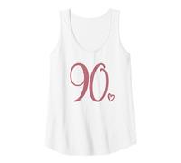 Donna 90° Compleanno, per Donne, novanta Numero 90, Carino Canotta