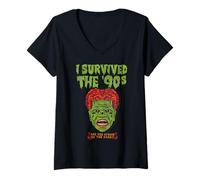 Donna 90s Kid Survivor - Hai paura del buio? Maglietta con Collo a V