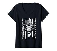 Donna 96.4% Abbigliamento Silverback Gym, body building, Strongman USA Maglietta con Collo a V
