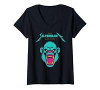 Donna 96.4% Silverback Abbigliamento Palestra, Body Building, Strongman, Albero Maglietta con Collo a V