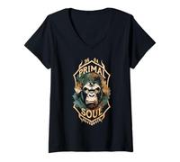 Donna 96.4% Silverback Abbigliamento Palestra, Body Building, Strongman, Ape Maglietta con Collo a V