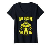 Donna 96.4% Silverback Abbigliamento Palestra, Body Building, Strongman, Fit Maglietta con Collo a V