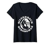 Donna 96.4% Silverback Abbigliamento palestra, body building, Strongman, scimmia Maglietta con Collo a V