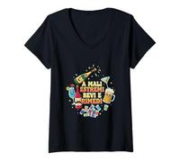 Donna A Mali Estremi Bevi e Rimedi - Funny Drinking Apparel Maglietta con Collo a V