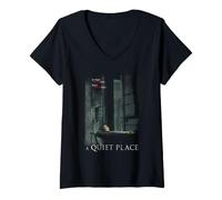 Donna A Quiet Place Bathtub Maglietta con Collo a V