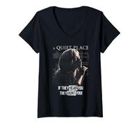 Donna A Quiet Place If They Hear Maglietta con Collo a V