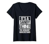 Donna A Sandy Thing You Wouldn't Understand First Name Nickname Maglietta con Collo a V