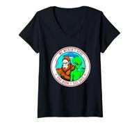 Donna Abbigliamento Believe Big Bigfoot Sasquatch Cryptid Hunter Maglietta con Collo a V