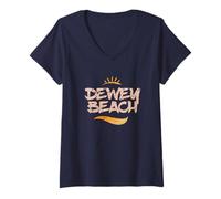 Donna Abbigliamento da strada Dewey Beach Delaware Maglietta con Collo a V