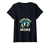 Donna Abbigliamento da viaggio Adventure Forest Co. Maglietta con Collo a V