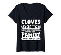 Donna Abbigliamento per sindrome dei chiodi di garofano | Design familiare novità Maglietta con Collo a V
