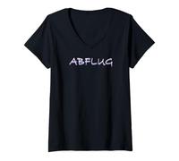 Donna Abflug Maglietta con Collo a V