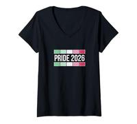 Donna Abrosessuale Pride 2026 LGBT Abro Pride March LGBTQ Parade Maglietta con Collo a V