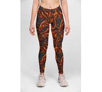 Donna Abstract Hot Fuoco Volcano Lava Stampato Stretch Leggings Alternativa