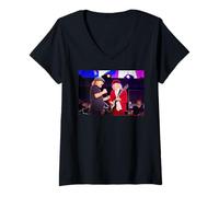 Donna AC DC Rock Concert Stage Energy Thunder Riff dal Vivo Maglietta con Collo a V