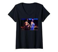Donna AC DC Rock Concert Stage Riff Thunderstruck Energy Live Maglietta con Collo a V