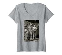 Donna ACDC Live Bon Scott & Angus Young da Cazzo Barnatt Maglietta con Collo a V