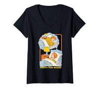 Donna Achieve Your Dreams Sarcasm Retro Vintage Funny Adult Humor Maglietta con Collo a V