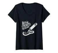 Donna Acquista Il Biglietto, Take The Ride - Matita Poeta Artista scrittore Maglietta con Collo a V