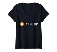 Donna Acquista Il Dip Funny Bitcoin Crypto Cryptocurrency Maglietta con Collo a V