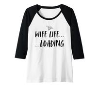 Donna Addio al Nubilato Moglie Vita Caricamento Maglia con Maniche Raglan