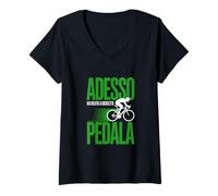 Donna Adesso Hai Voluto Bicicletta Pedala Maglietta con Collo a V