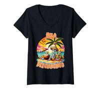 Donna Adios Bitchachos - Divertente Cinco De Mayo Messicano Bere Maglietta con Collo a V