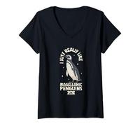 Donna Adoro i pinguini di Magellano Maglietta con Collo a V