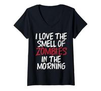 Donna Adoro l'odore degli Zombi nello Zombi del Mattino Maglietta con Collo a V