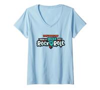 Donna Adoro Quel Rock 'N' Roll Eddie Hot Patootie Maglietta con Collo a V