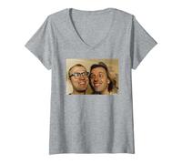 Donna Adrian Edmondson & Rik Mayall Bottom Young Ones Commedia Maglietta con Collo a V