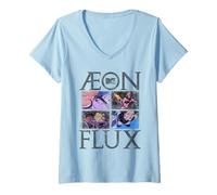 Donna Aeon Flux Boxes Maglietta con Collo a V