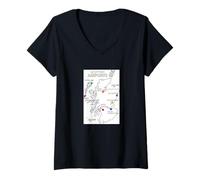 Donna Aeroporti scozzesi, mappa illustrata degli aeroporti immaginari Maglietta con Collo a V