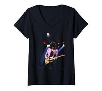 Donna Aerosmith Live A Boston Joe Perry di Michael Grecco Maglietta con Collo a V