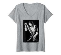 Donna Aerosmith Live Steven Tyler di Michael Grecco Maglietta con Collo a V