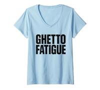 Donna Affaticamento del Ghetto Maglietta con Collo a V