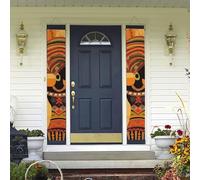 Donna africana Appeso Porta Banner Primavera Estate Benvenuto Portico Banner Buon Compleanno Festa Banner Foto Sfondo Portico Segno Porta d'ingresso Segni Per Yard Indoor Outdoor Decor