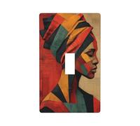 Donna africana Cubista Stile Interruttore Della Luce Copertura Decorativa Singola Toggle 1 Gang Piastra Da Parete per Cucina Agriturismo Camera Da Letto Bagno Arte